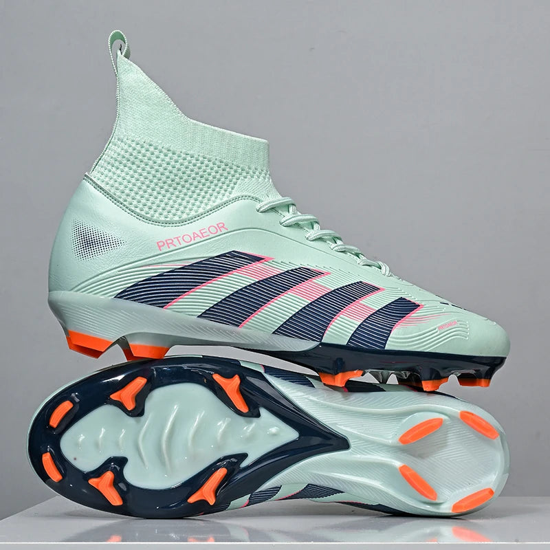 New Men Football Boots Match Soccer Shoes Boys Sneakers Comfortable Professional Non-Slip TF/FG Ankle Sports Shoes Unisex