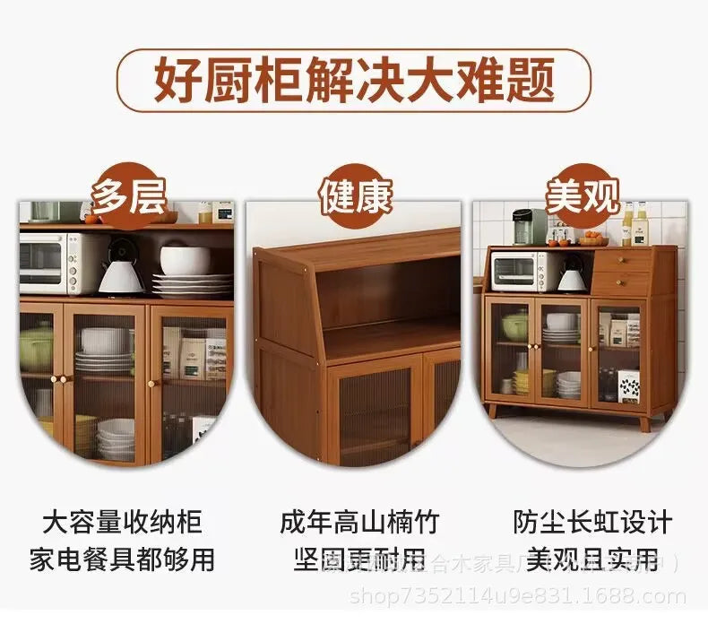 Kitchen Island Buffet Cabinet with Storage, 36.6" Large Sideboard Buffet Cabinet, Farmhouse Kitchen Cabinet Display Cabinet