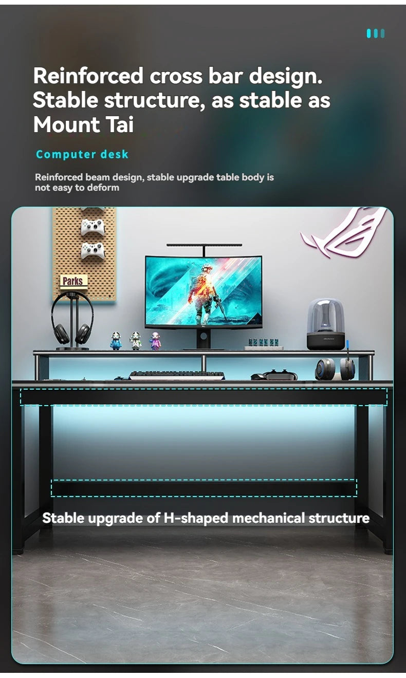 Computer desk, minimalist home gaming desk, small-sized carbon fiber patterned office desk, student study desk, bedroom desk