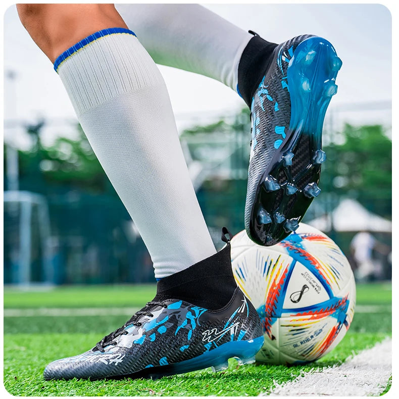 FG Studs Double Star Soccer Cleats with Anti Slip Grip for Superior Traction and Stability on Field