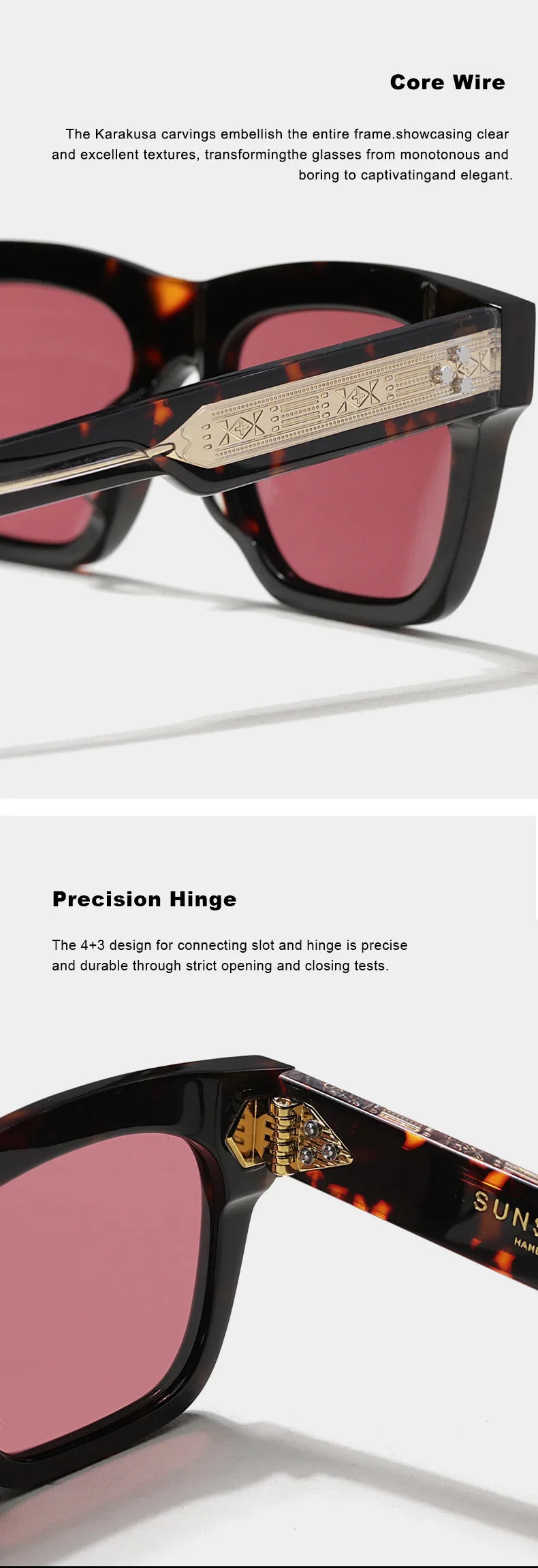 Sunglasses for Men Women Top-quality Handmade Square Acetate SCASH Luxury Brand Designer Outdoor Sports UV400 Trendy SUN GLASSES