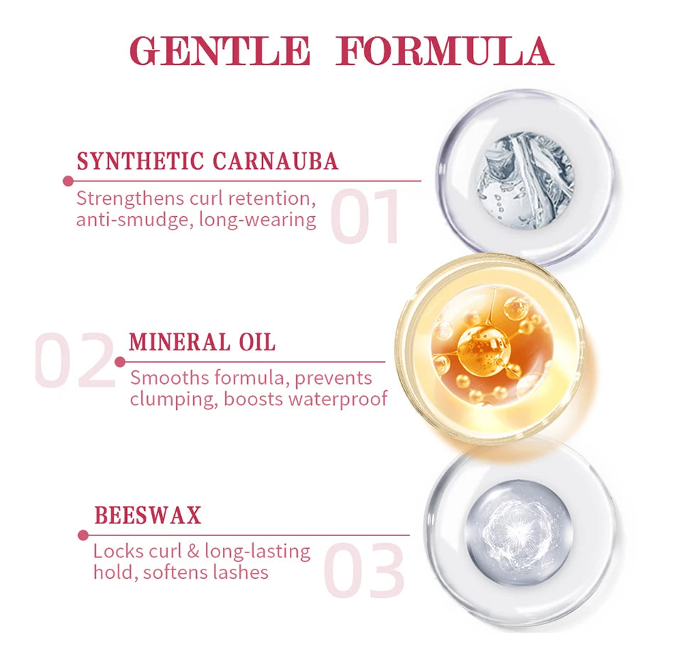 Lakerain Lengthening Volumizing Mascara Fan Shaped Makeup Effect Long Lasting  Clump-Free Lashes Suitable for All Skin Tones