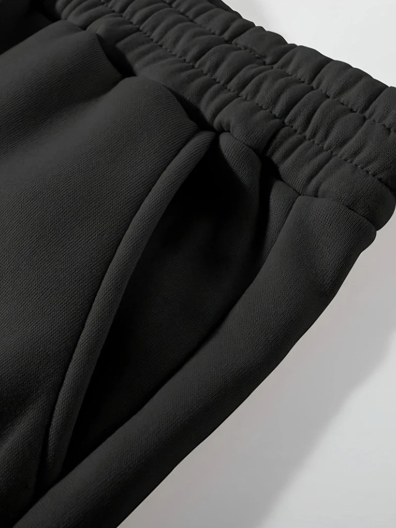 Men'S Print Casual Outfit Consisting Hoodie Joggers Print, Elastic Waistband, Drawstring, Regular Fit,Casual Pants Joggers