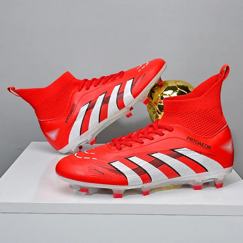 New Men Football Boots Match Soccer Shoes Boys Sneakers Comfortable Professional Non-Slip TF/FG Ankle Sports Shoes Unisex