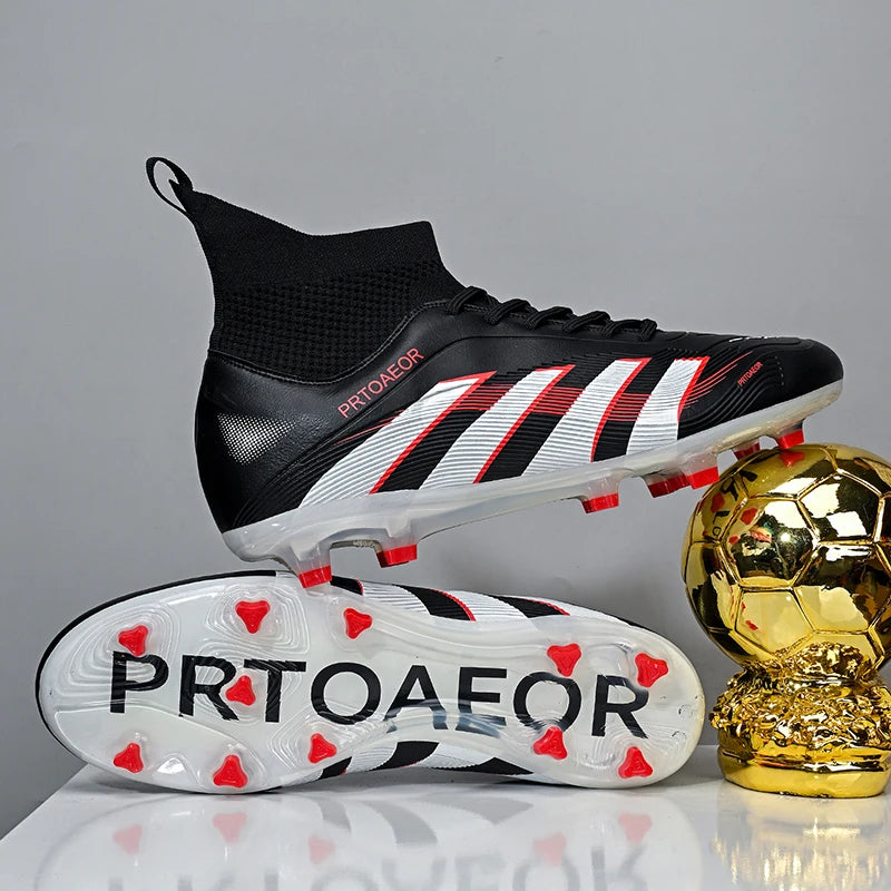 New Men Football Boots Match Soccer Shoes Boys Sneakers Comfortable Professional Non-Slip TF/FG Ankle Sports Shoes Unisex