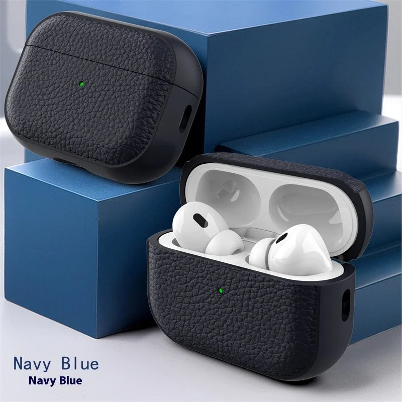 2025 Capa For AirPods Pro 3 Case Soft TPU Leather Design Protective Cover For AirPods 4 3 2 1 Pro 2 Pro2 Pro3 Cases With Lanyard