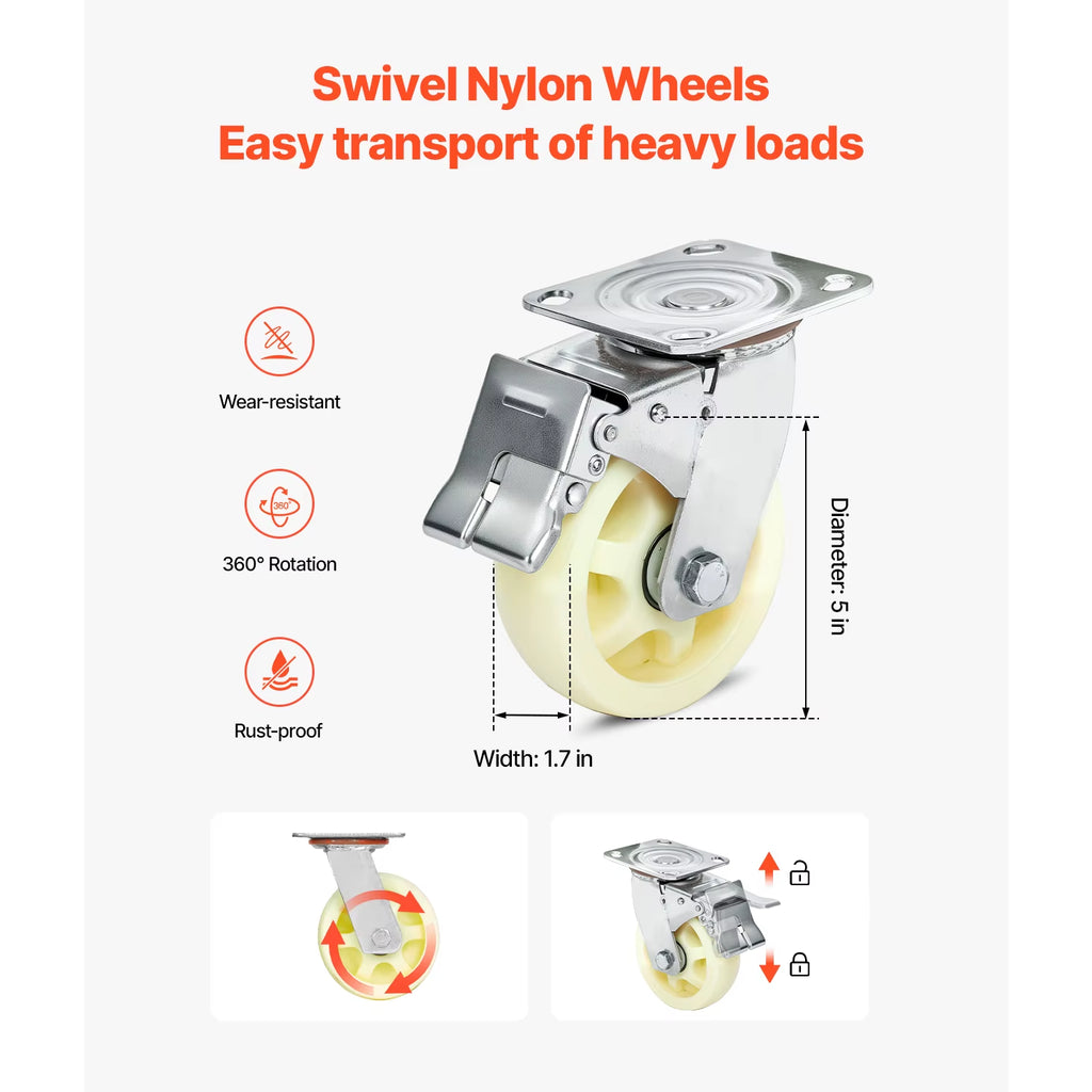 1800 Lbs Jet Ski Stand PWC Cart Watercraft Dolly with 4 Casters & Fixed Bunk for Moving Kayaks Hovercrafts Speedboats