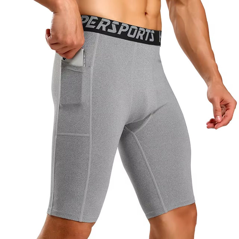 2025 Compression Shorts Men Summer Sportswear Training Tights Gym Fitness Leggings Short Pants Sport Bottoms Running Shorts Men
