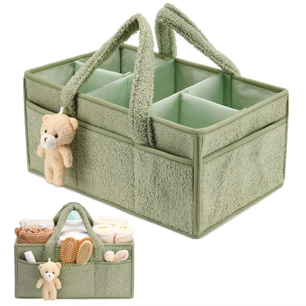 Baby Stroller Accessories Organizer Mommy Tote Bag Foldable Storage Baby Diaper Hanging Bags Thicken Portable Caddies Babydiaper