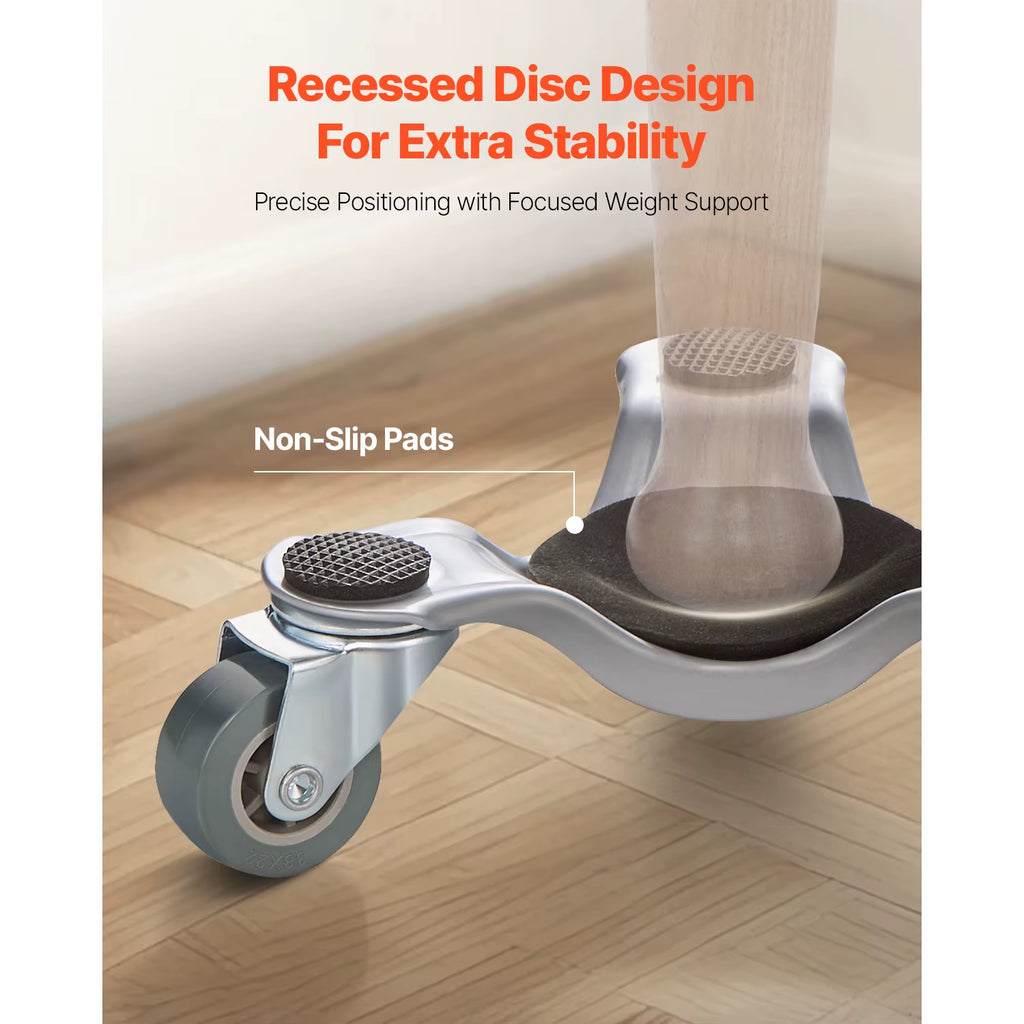 4Pcs Furniture Dolly Movers with Triangle Swivel Caster & 3 Wheels Fridge Lift Mover Tool Set for Home Appliances Sofa