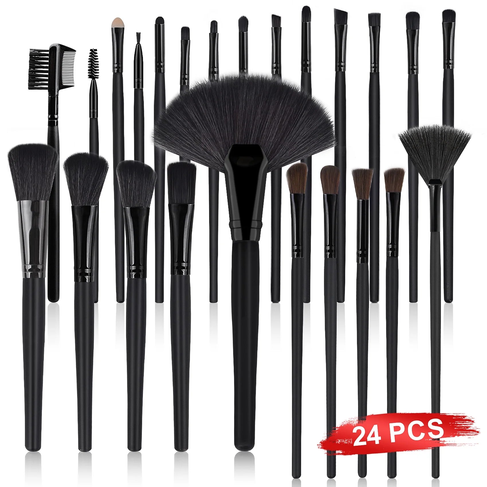 24 Pcs Professional Makeup Brush Set for Foundation, Blending, Powder, Blush, Concealer, and Eye Shadow, Christmas Gift Choice for Her