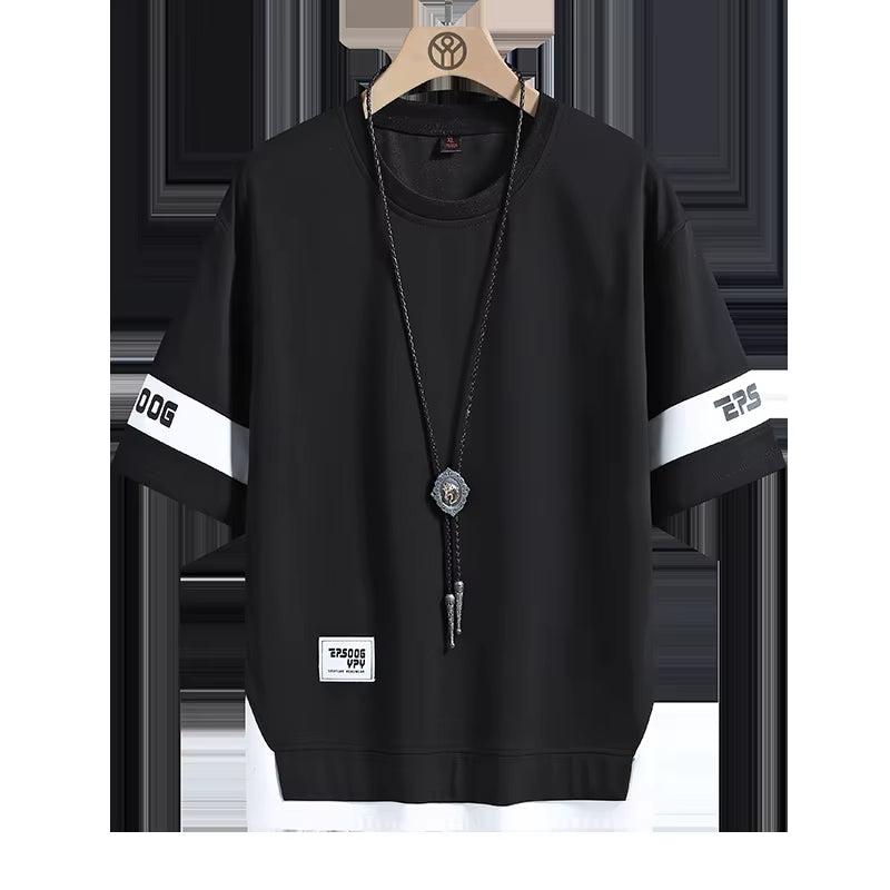 2026 Summer Hip Hop Loose Tshirts Mens Streetwear T-Shirts Casual Classic Short Sleeves Black White Tshirt Tees Oversize 5Xl